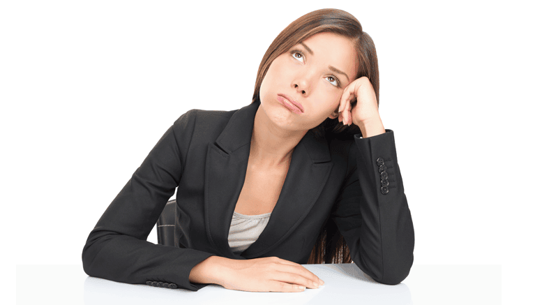 Bored business woman