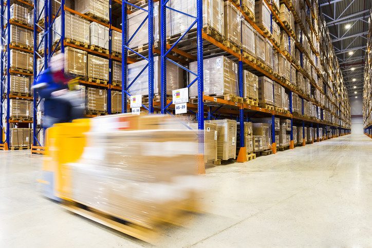 Modern warehouse interior