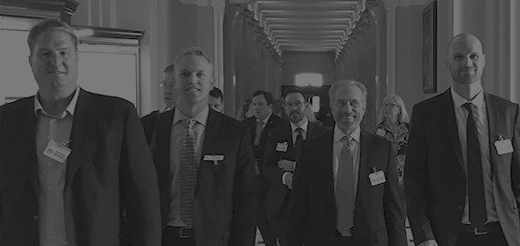 HFA members walking through a building