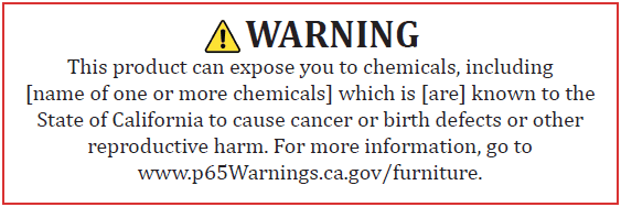Prop 65 Label Example