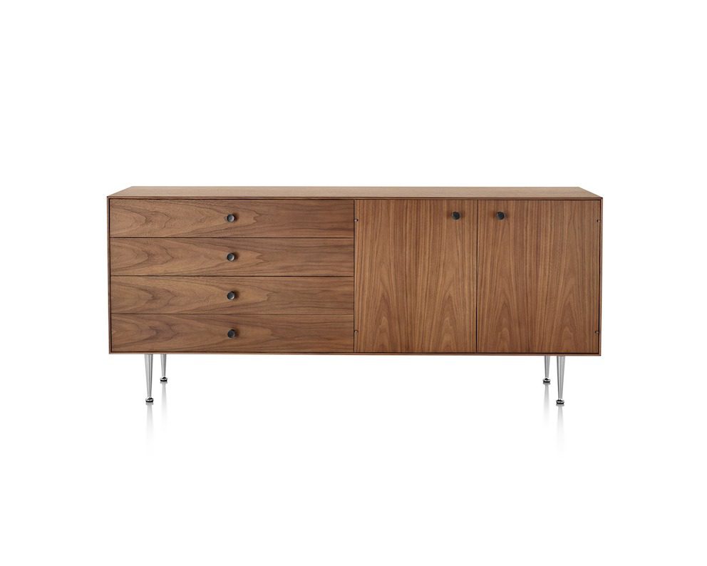 Image shows a brown buffet