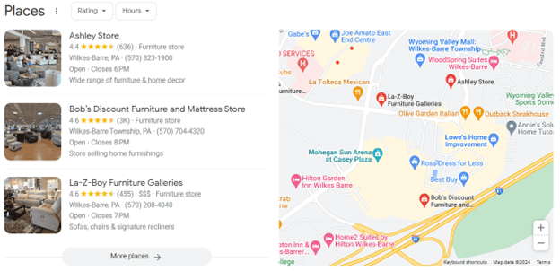 Example of an online profile in Google.